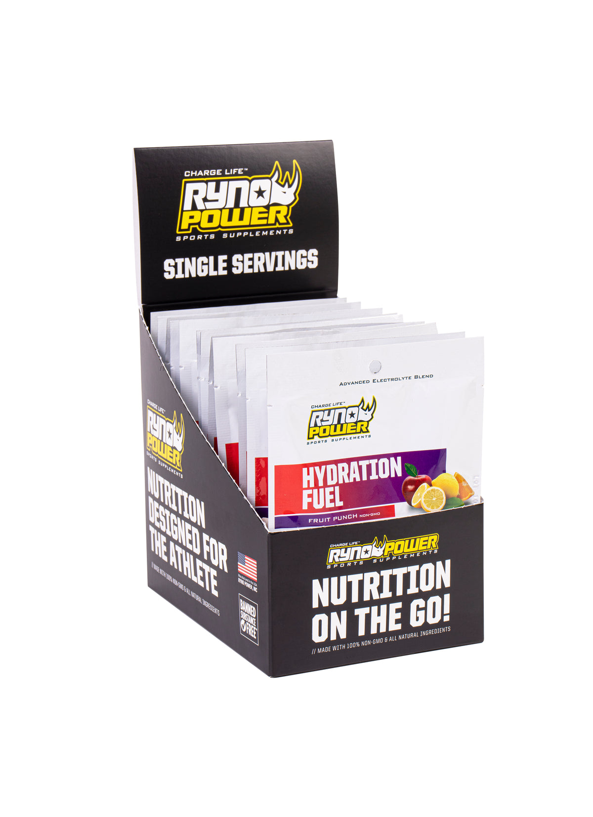 HYDRATION FUEL Fruit Punch Electrolyte Drink Mix | Single Servings