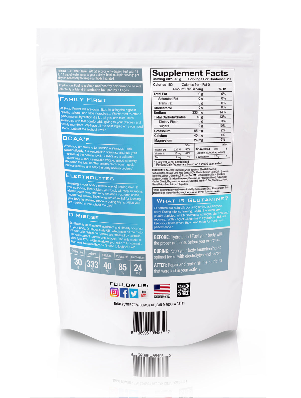 Combo HYDRATION FUEL Electrolyte Drink Mix