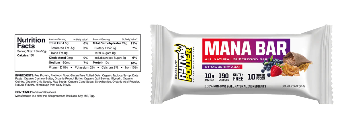 MANA Protein Bar Strawberry Acai