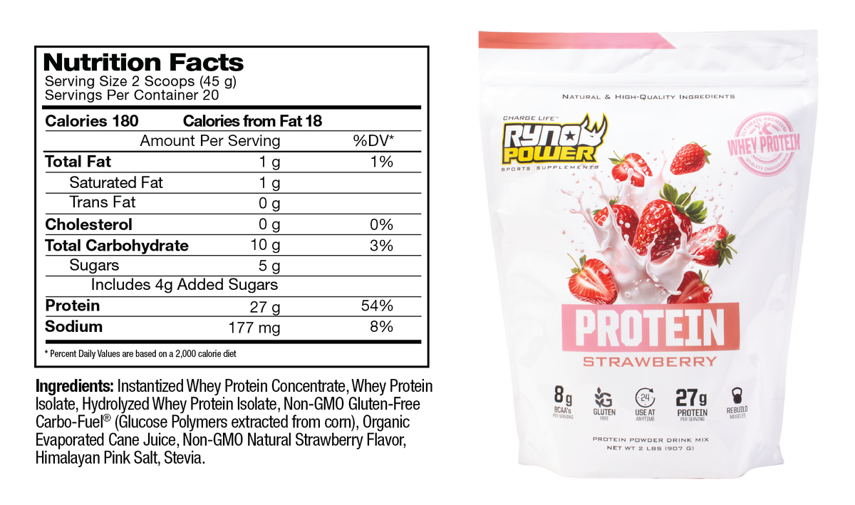 Premium Whey PROTEIN Powder - Strawberry