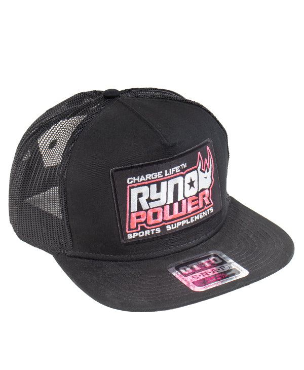 Ryno Power Mesh Hat - Black - Breast Cancer Awareness