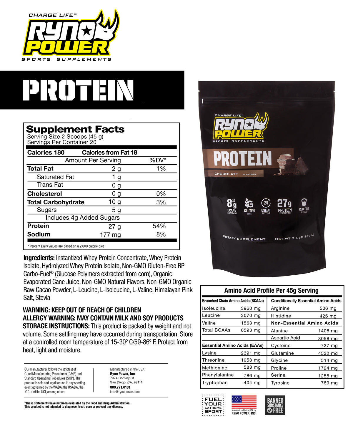 PROTEIN Premium Whey Chocolate Powder | Single Serving