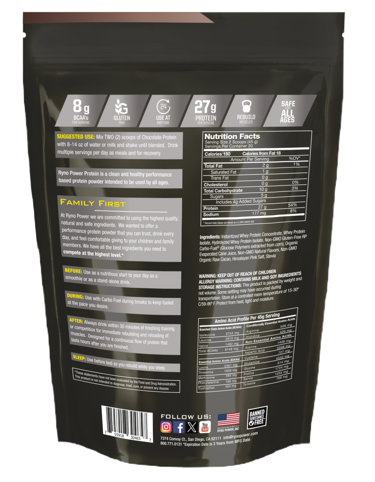 PROTEIN Premium Whey Powder - Chocolate