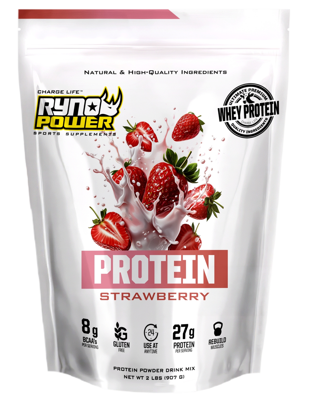 Premium Whey PROTEIN Powder - Strawberry