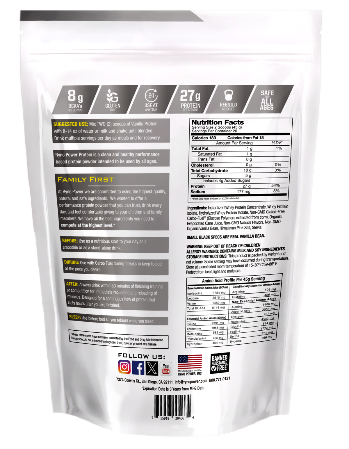 PROTEIN Premium Whey Powder - Vanilla