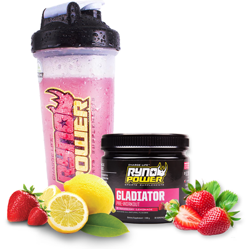 GLADIATOR Concord Grape PreWorkout Drink Mix Ryno Power
