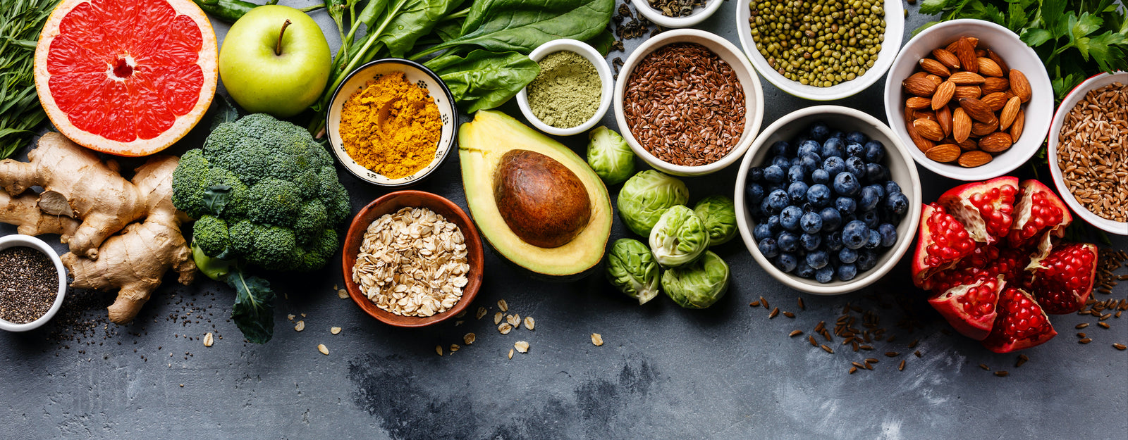 TABLE OF FRUITS NUTS, & OTHER HEALTHY INGREDIENTS