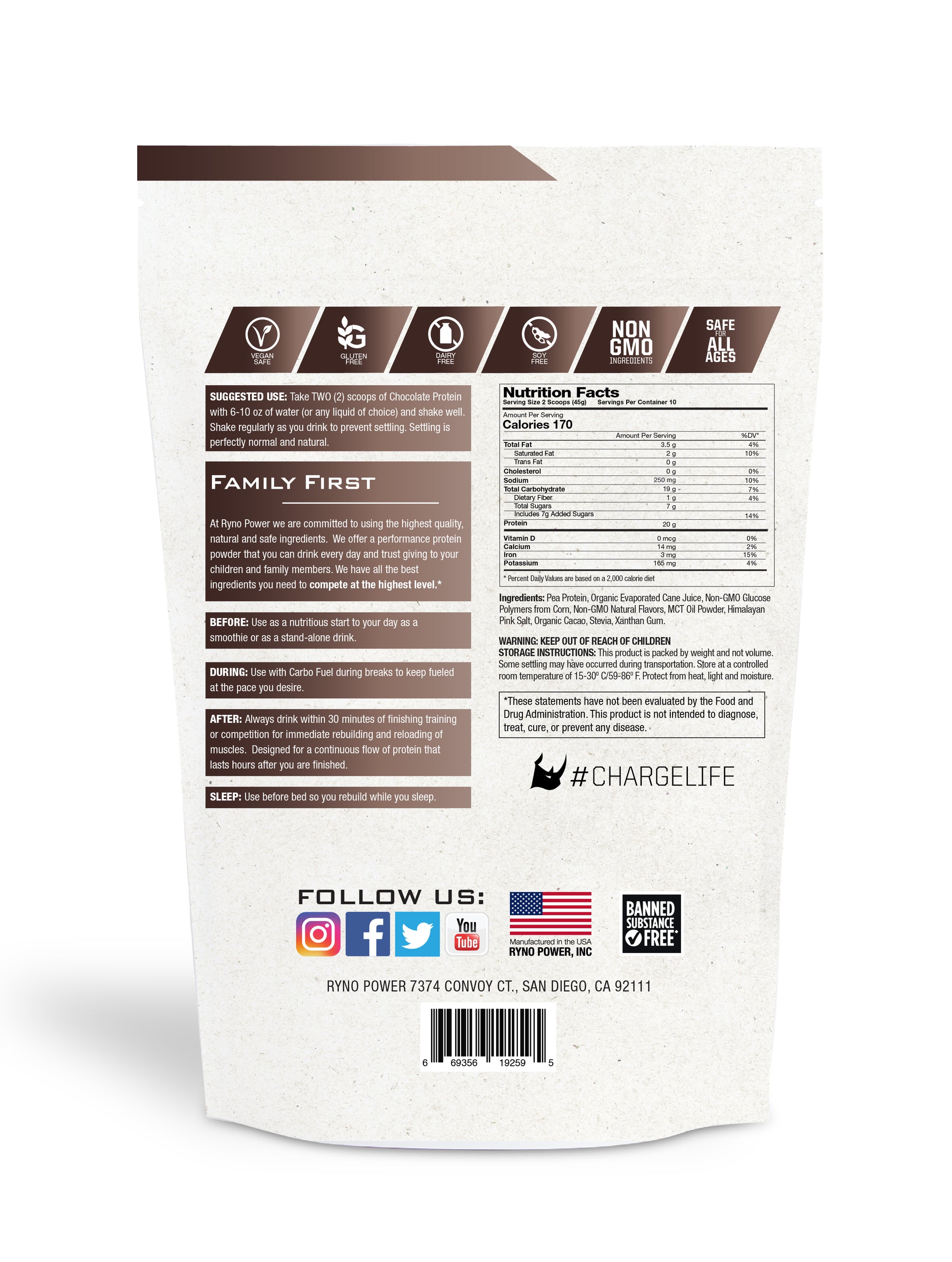 Powder Reno Protein Max PROTEIN Premium PLANT-BASED Powder - FRESH BATCH IN STOCK!!! - Ryno Power