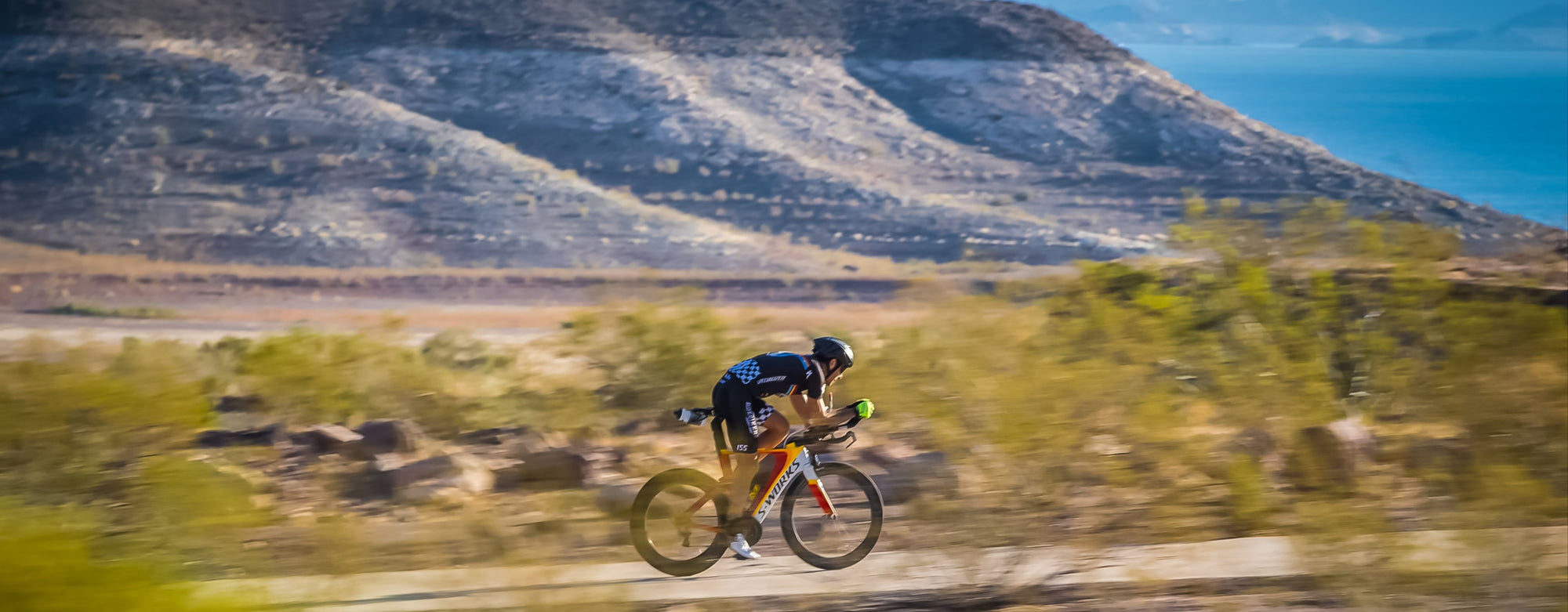 triathlete in desert