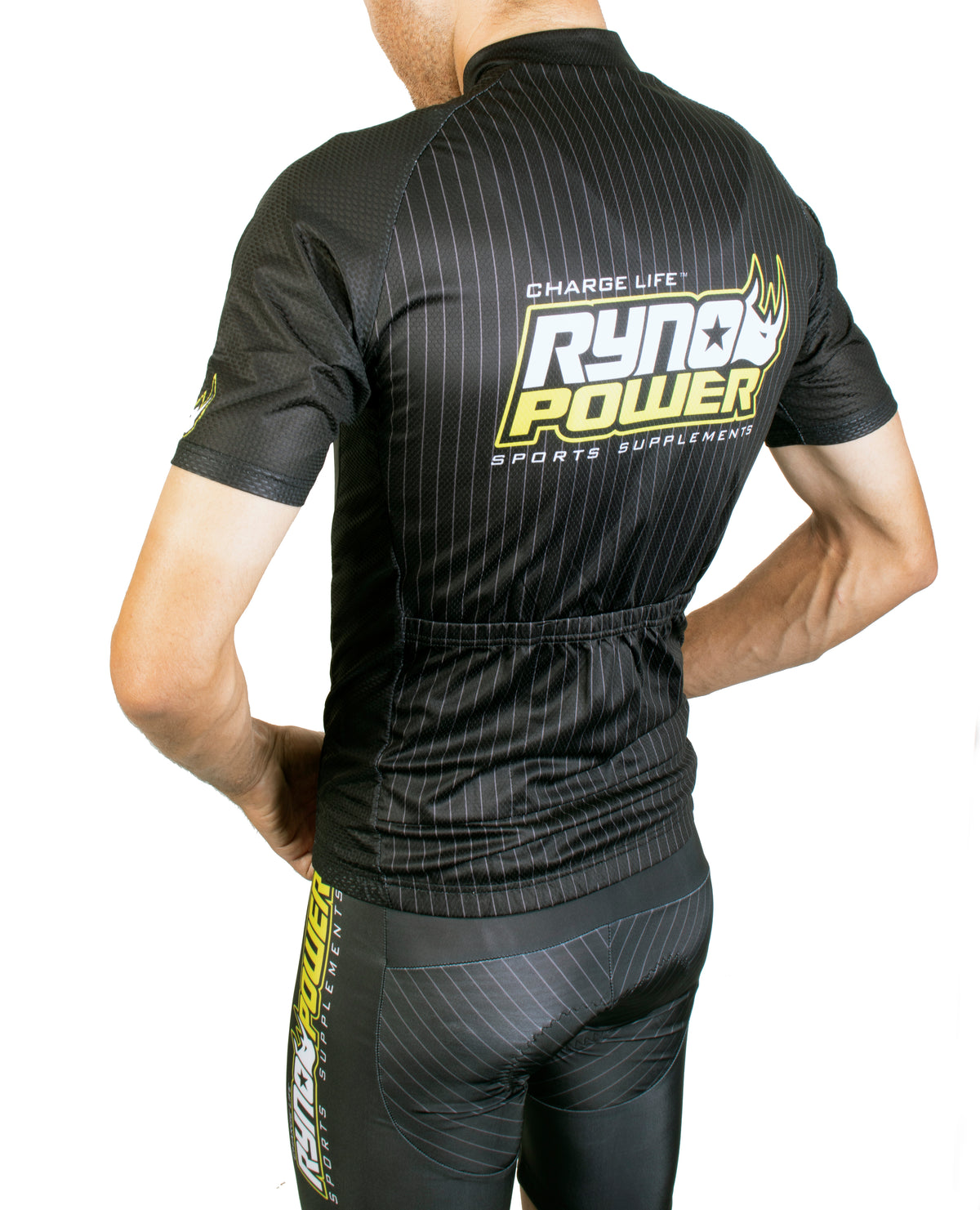 Ryno Power Cycling Kit - Sport edition - Black Pinstripe Back