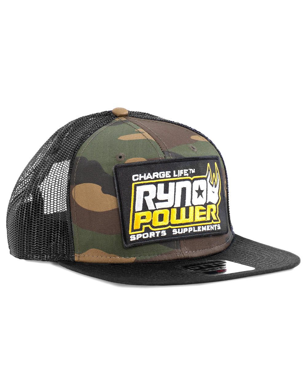 Ryno Power Mesh Hat - Black Mesh Camo 