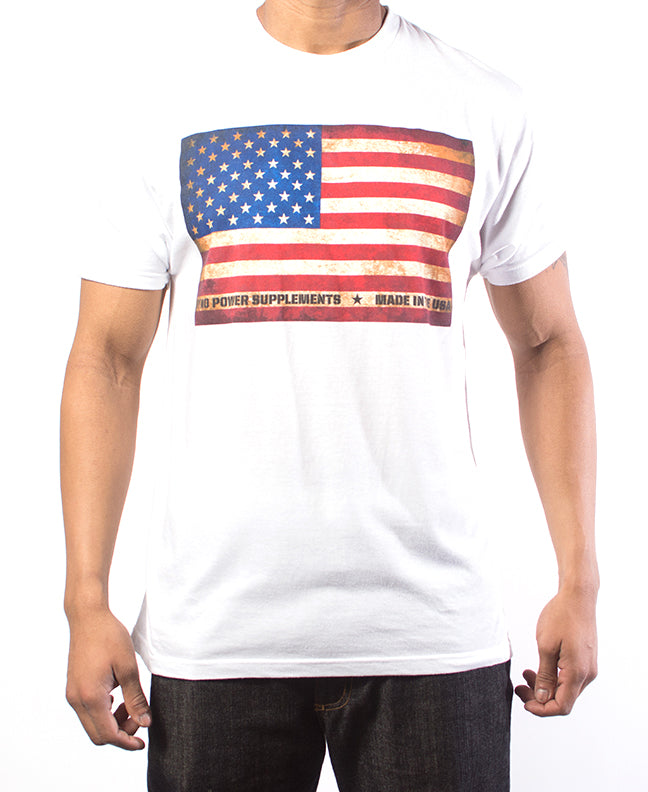 USA Flag Unisex Cotton Tee Shirt (Made in the USA)