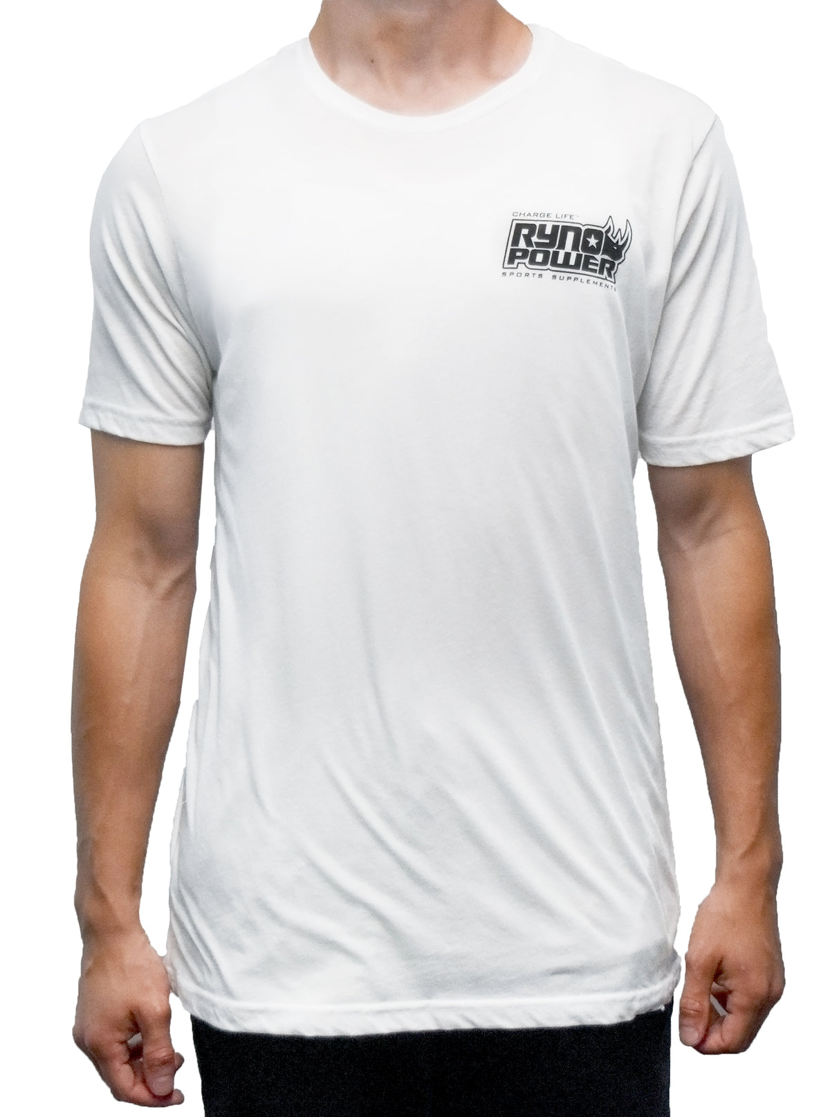 Men&#39;s Charge Life Tee - Black / White Front