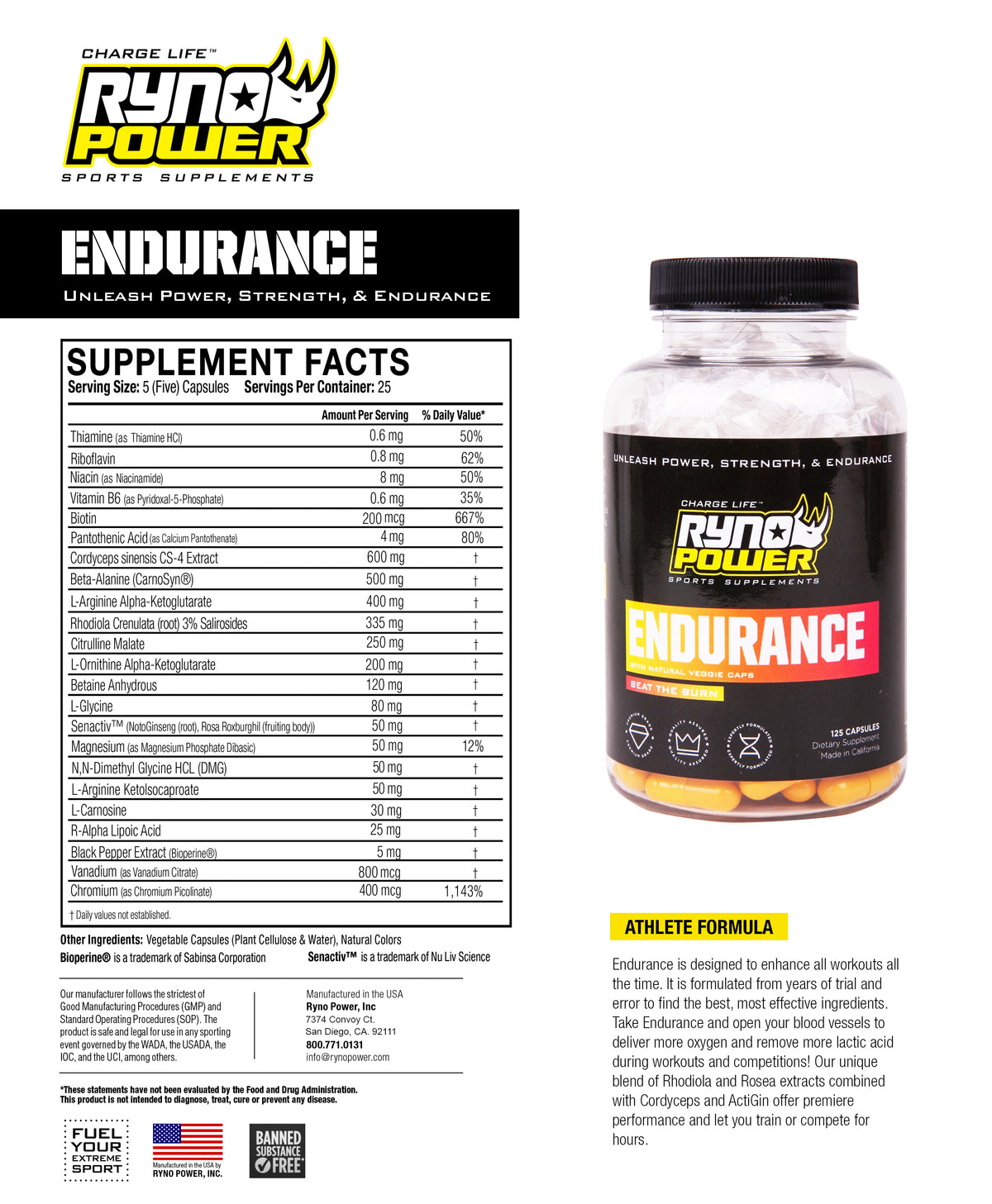 PRE-RACE | Pre-Workout &amp; Endurance Supplement Combo Pack | Single Serving (5 Capsules)