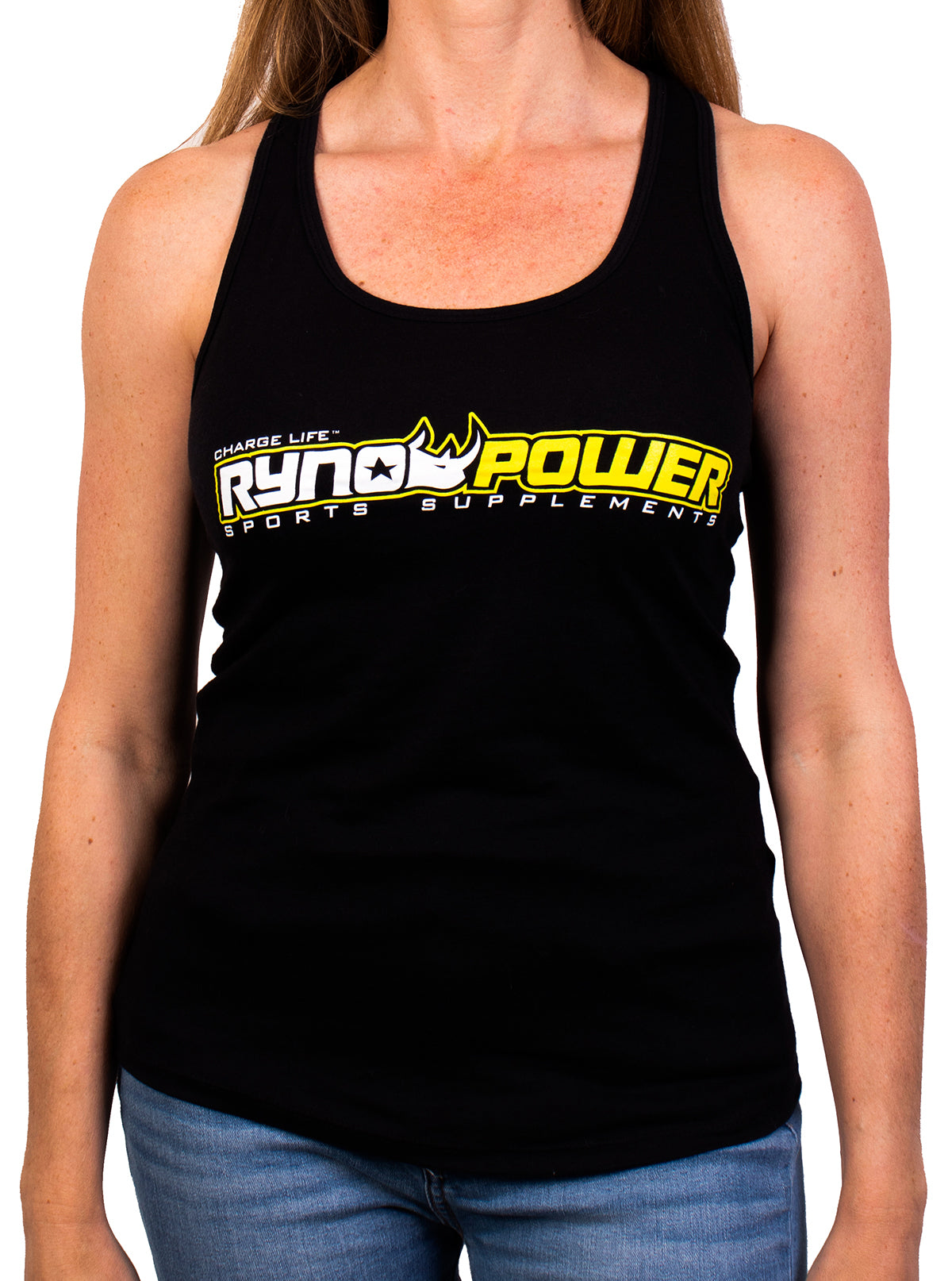 Women's Logo Racerback Tank Front